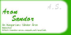 aron sandor business card